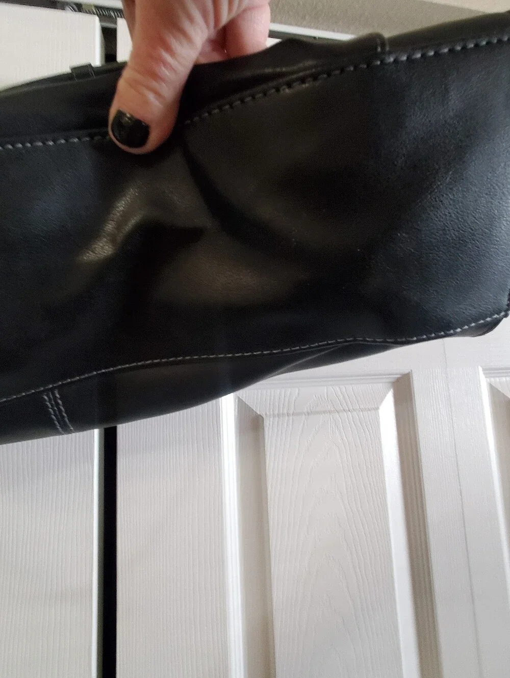 COMPUCASE BLACK LEATHER LAPTOP CASE. BRIEFCASE. OFFICE BUSINESS.
